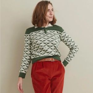 Palava green patterned sweater